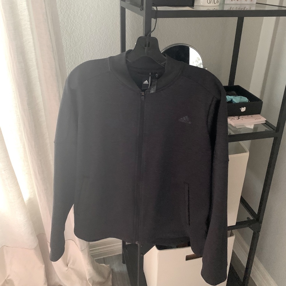 Adidas Black Bomber Style Jacket